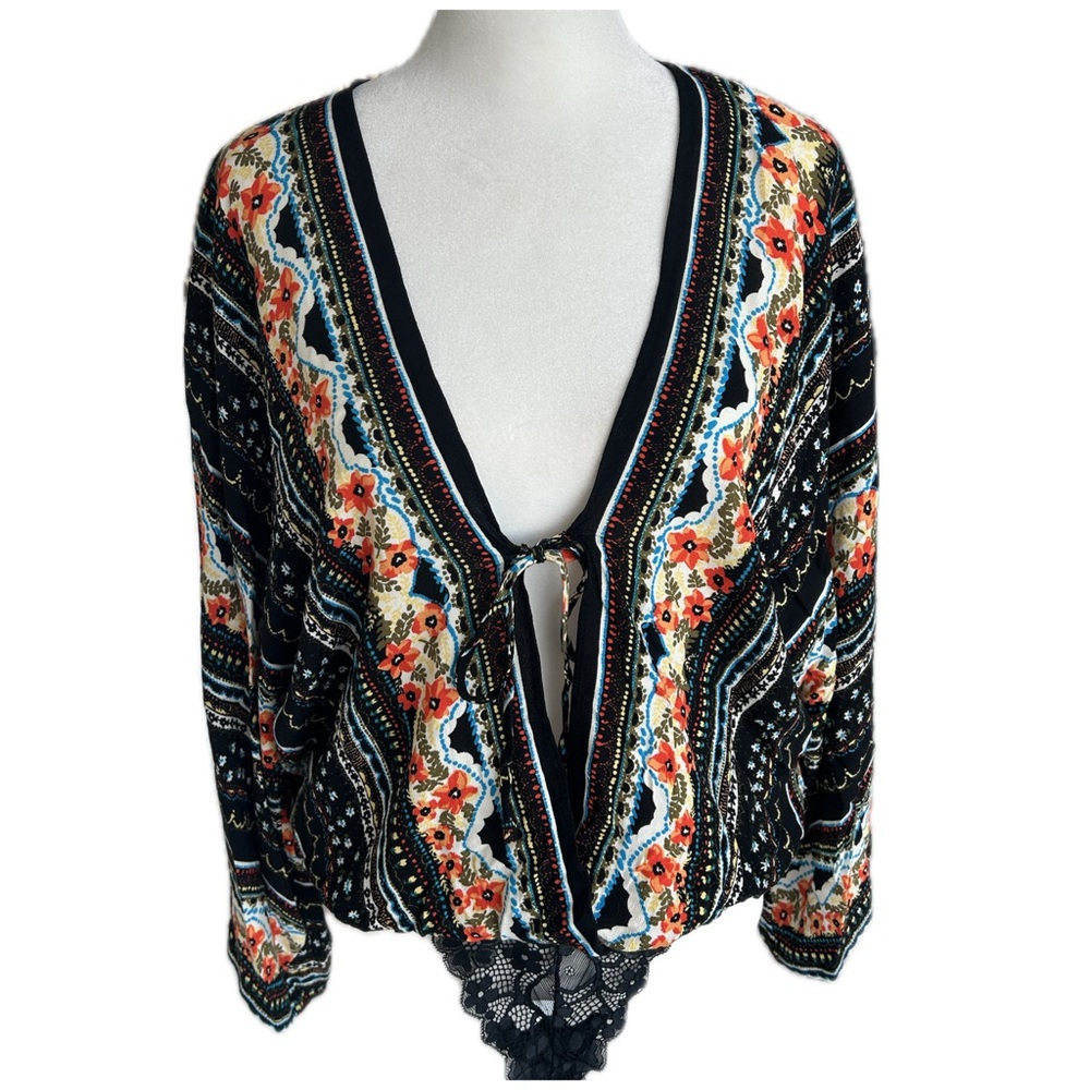 Free People Intimately Floral Bodysuit Blouse